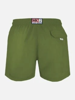 MC2 Saint Barth Man Military Green Swim Shorts | PANTONE™ SPECIAL EDITION -Swimwear Family 00211b b