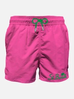 MC2 Saint Barth Man Fluo Pink Swim Shorts With Pocket