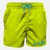 MC2 Saint Barth Man Fluo Yellow Swim Shorts With Pocket -Swimwear Family 03846B f