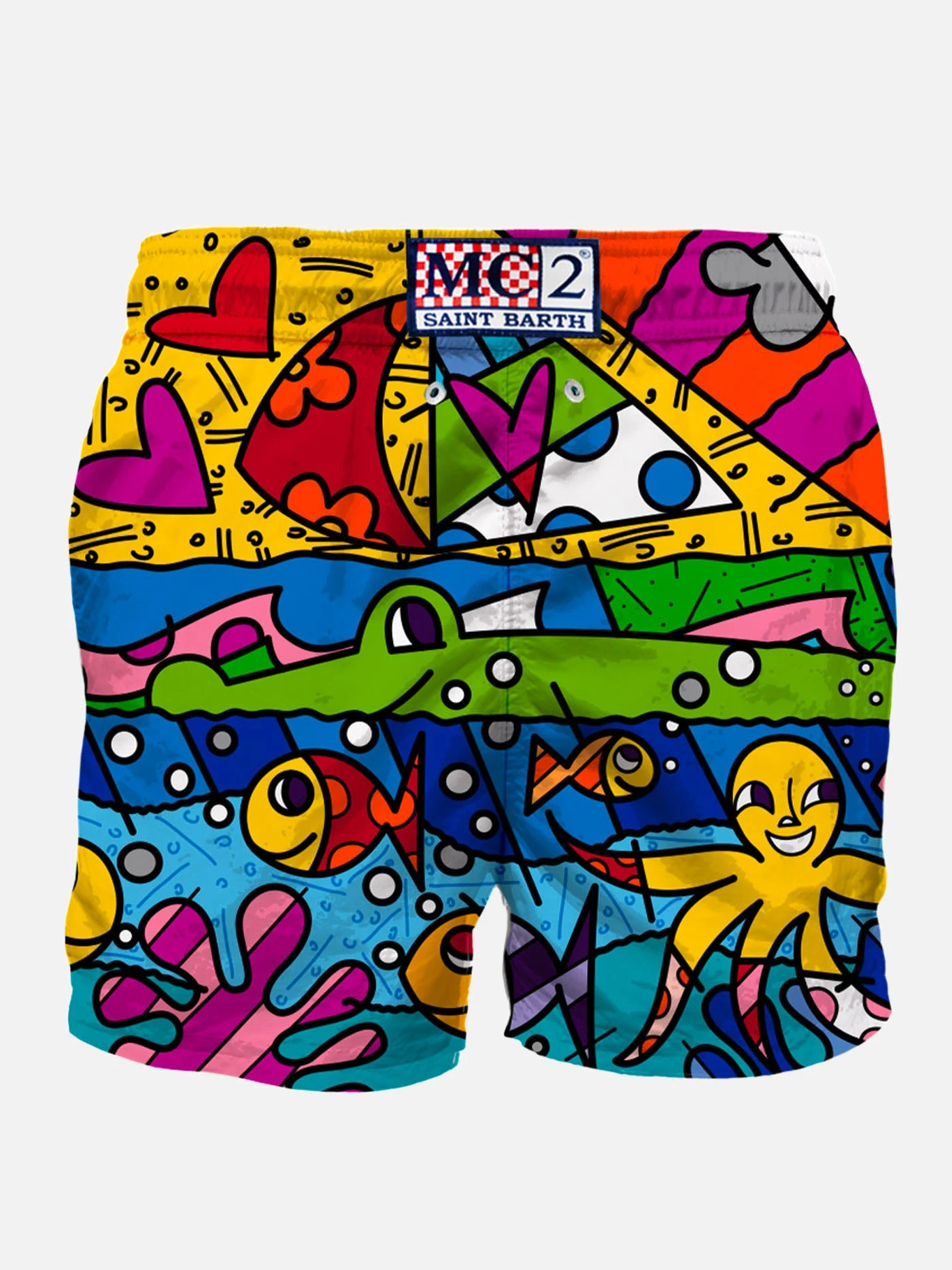 MC2 Saint Barth Man Swim Shorts With Sea World Print | ©BRITTO SPECIAL EDITION 4 MC2 Saint Barth Man Swim Shorts With Sea World Print | ©BRITTO SPECIAL EDITION - Image 2