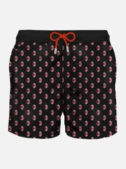 MC2 Saint Barth Man Light Fabric Swim Shorts With Milan Print | MILAN SPECIAL EDITION