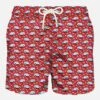 Light Fabric Man Swim Shorts Off-road Print -Swimwear Family Red swimshort man money car