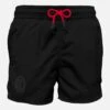 MC2 Saint Barth Man Classic Swim Shorts With Milan Logo | MILAN SPECIAL EDITION -Swimwear Family ac milan swimshorts black man 1