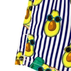 Avocado Toast Print Mid-length Swim Shorts -Swimwear Family avocado toast 2