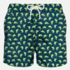 Light Fabric Swim Shorts Sharks Print -Swimwear Family back swimshort mini shark yellow fluo1