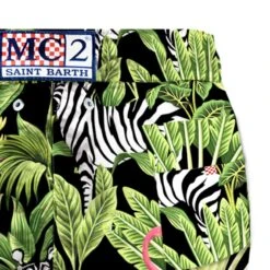Tropical Print Mid-length Swim Shorts -Swimwear Family back 4 1