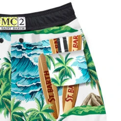 Hawaiian Print Boy Swim Shorts Surf Style -Swimwear Family back 7 1