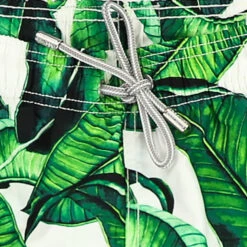 Banana Leaves Print Mid-length Swim Shorts -Swimwear Family banana leaves dettaglio 4