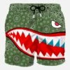 MC2 Saint Barth Man Swim Shorts With Shark Print -Swimwear Family bandana 0001 verde swimshorts 1 0001 00538Bfront 360ac495 925a 42ca 957c 5f868b9e5f26
