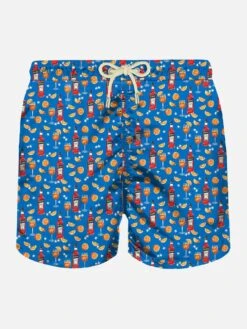 MC2 Saint Barth Man Light Fabric Swim Shorts With Spritz Print | APEROL SPECIAL EDITION