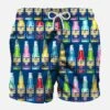 Multicolor Beers All Over Print Swim Shorts 1 Multicolor Beers All Over Print Swim Shorts -Swimwear Family beer swimshorts man2