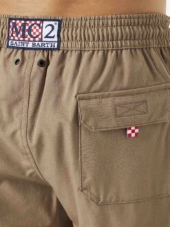 MC2 Saint Barth Man Beige Comfort And Stretch Swim Shorts -Swimwear Family beige comfort swim shorts 3