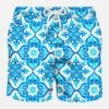 Light Fabric Man Swim Shorts Maiolica Print -Swimwear Family blue fantasy swimshort man e83738c2 5072 4c09 93dd 9bac0b471d17