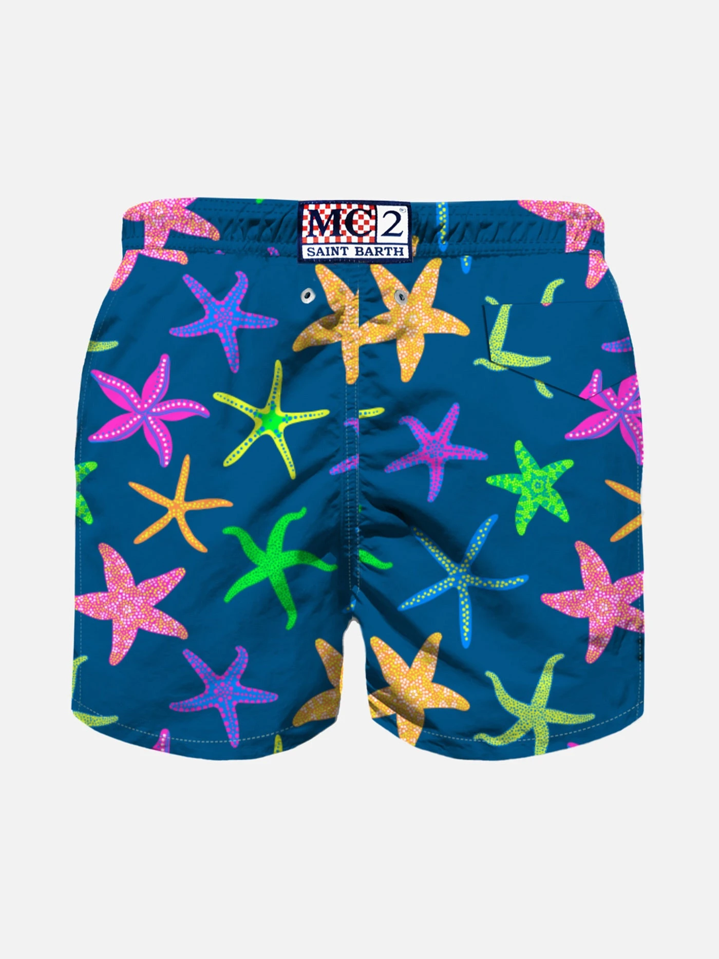 MC2 Saint Barth Boy Swim Shorts With Multicolor Starfish Print 4 MC2 Saint Barth Boy Swim Shorts With Multicolor Starfish Print - Image 2