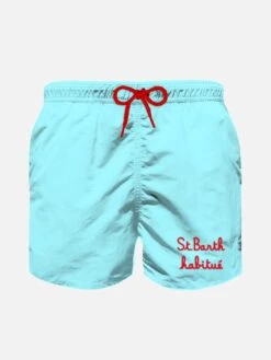 MC2 Saint Barth Boy Light Blue Swim Shorts