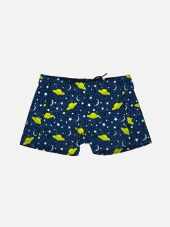 Ufo Print Boy Lycra Swim Briefs