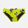 MC2 Saint Barth Boy Swim Briefs With Mickey Mouse All Over Print | Disney© Special Edition -Swimwear Family boy swimbriefs mickey fluo2