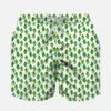 Boy Light Fabric Swim Shorts With Cactus Print -Swimwear Family boy swimshort cactus white 01