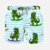 MC2 Saint Barth Boy Classic Swim Shorts With Dinosaur Print -Swimwear Family boy swimshort dinosaur stripes 01
