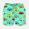 Boy Swim Shorts With Car Print