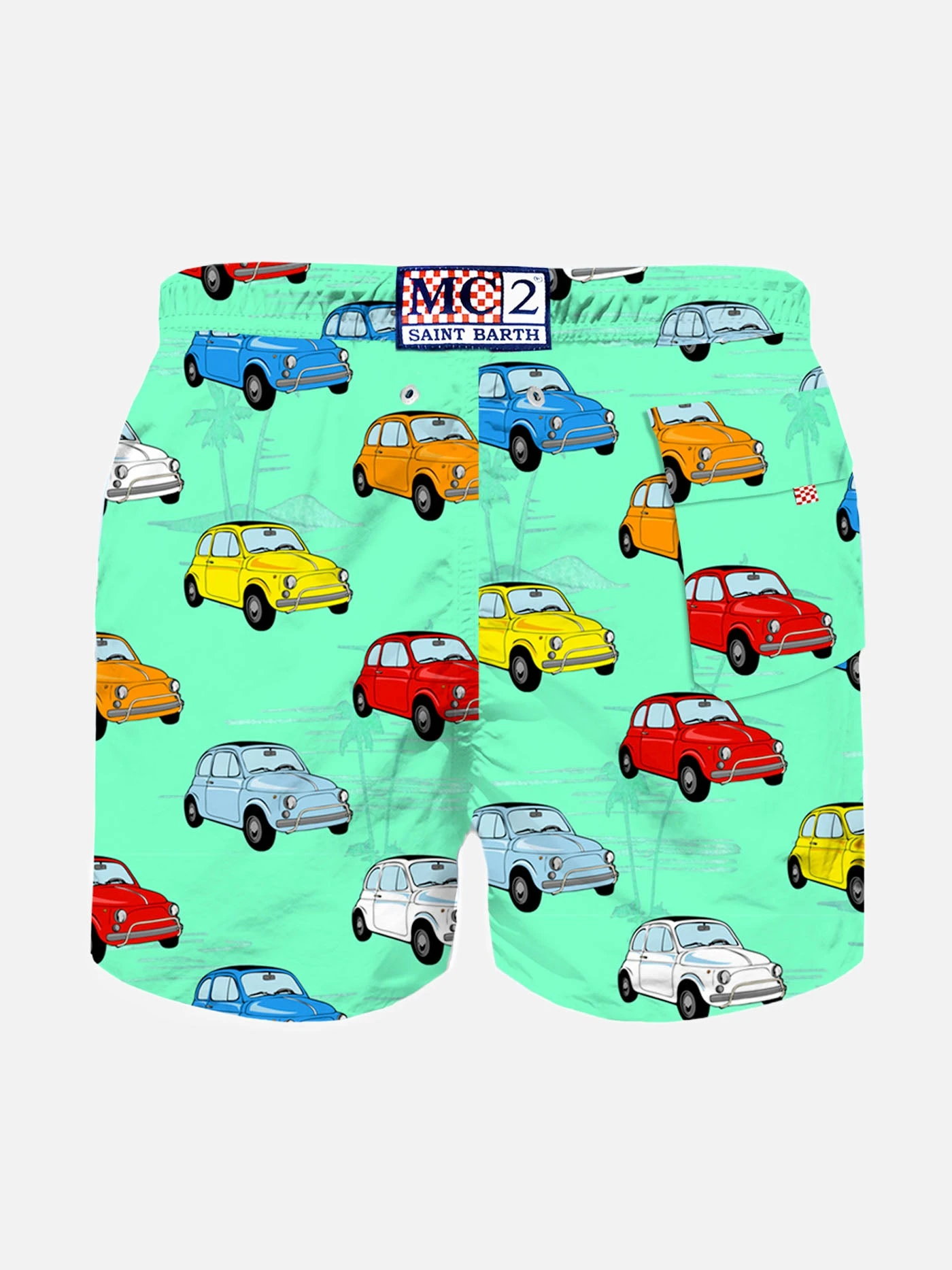 Boy Swim Shorts With Car Print 4 Boy Swim Shorts With Car Print - Image 2