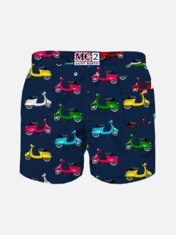 MC2 Saint Barth Boy Swim Shorts With Scooter Print 5 MC2 Saint Barth Boy Swim Shorts With Scooter Print -Swimwear Family boy swimshort motors 01