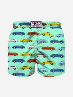 MC2 Saint Barth Boy Light Fabric Swim Shorts With Multicolor Car Print 5 MC2 Saint Barth Boy Light Fabric Swim Shorts With Multicolor Car Print -Swimwear Family boy swimshort multicolor car 02