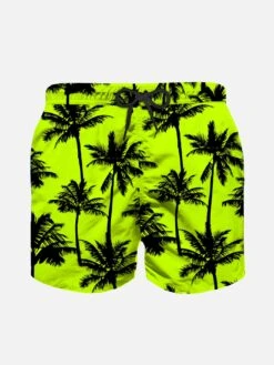 Palm All Over Print Light Fabric Boy Swim Shorts