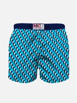 Boy Swim Shorts With Penguin Print And Emboridery -Swimwear Family boy swimshort penguins pocket 2