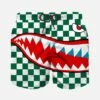 MC2 Saint Barth Boy Swim Shorts With Shark And Check Print 2 MC2 Saint Barth Boy Swim Shorts With Shark And Check Print -Swimwear Family boy swimshort shark check 01