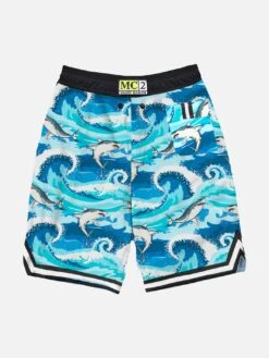 Shark Print Boy Swim Shorts Surf Style -Swimwear Family boy swimshort shark surf style 02
