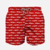 Sporty Car Print Light Fabric Boy Swim Shorts 2 Sporty Car Print Light Fabric Boy Swim Shorts -Swimwear Family boy swimshort sporty car red 01