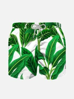 Tropical Print Boy Swim Shorts