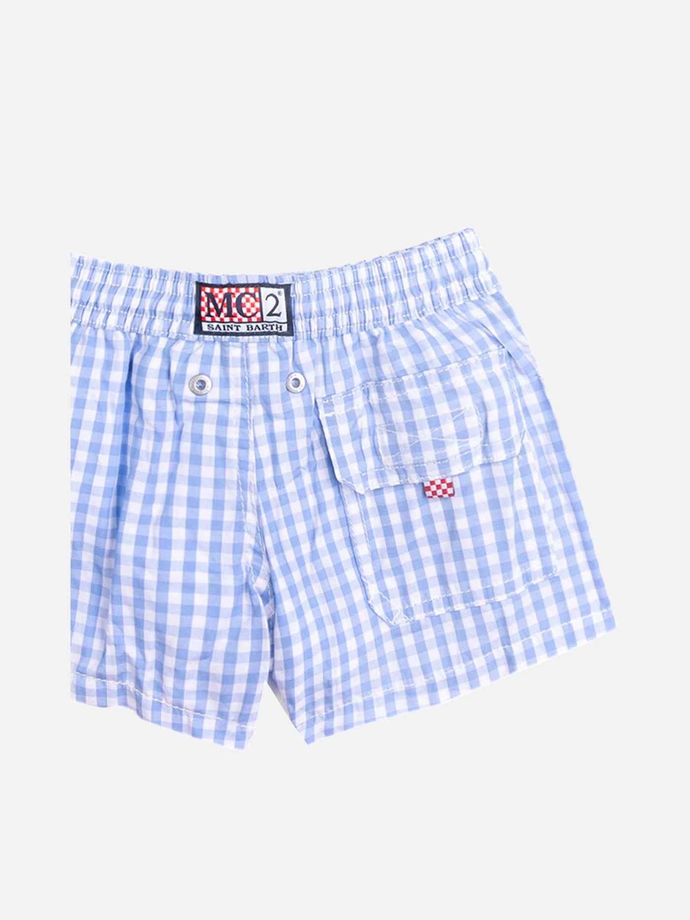 Boy Cotton Swim Shorts With Gingham Print 5 Boy Cotton Swim Shorts With Gingham Print - Image 3