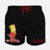 MC2 Saint Barth Boy Swim Shorts With Devil Bart Patch | THE SIMPSON SPECIAL EDITION -Swimwear Family boy swimshorts bart simpson2