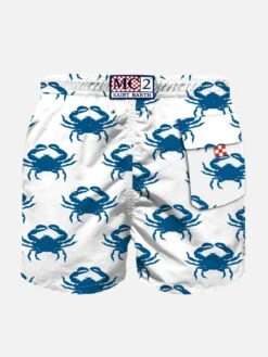 MC2 Saint Barth Boy Swim Shorts With Velvet Crabs 5 MC2 Saint Barth Boy Swim Shorts With Velvet Crabs -Swimwear Family boy swimshorts crabs