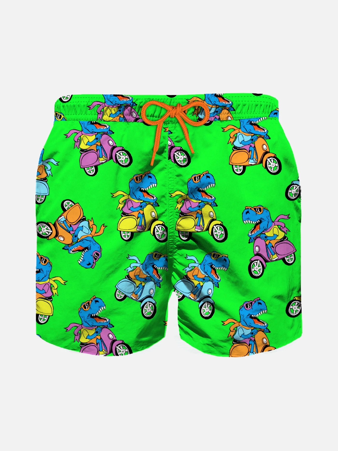 MC2 Saint Barth Boy Swim Shorts With Multicolor Rider T-rex 3 MC2 Saint Barth Boy Swim Shorts With Multicolor Rider T-rex