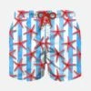MC2 Saint Barth Boy Swim Shorts With Starfish Print -Swimwear Family boy swimshorts lightblue white starfish 1