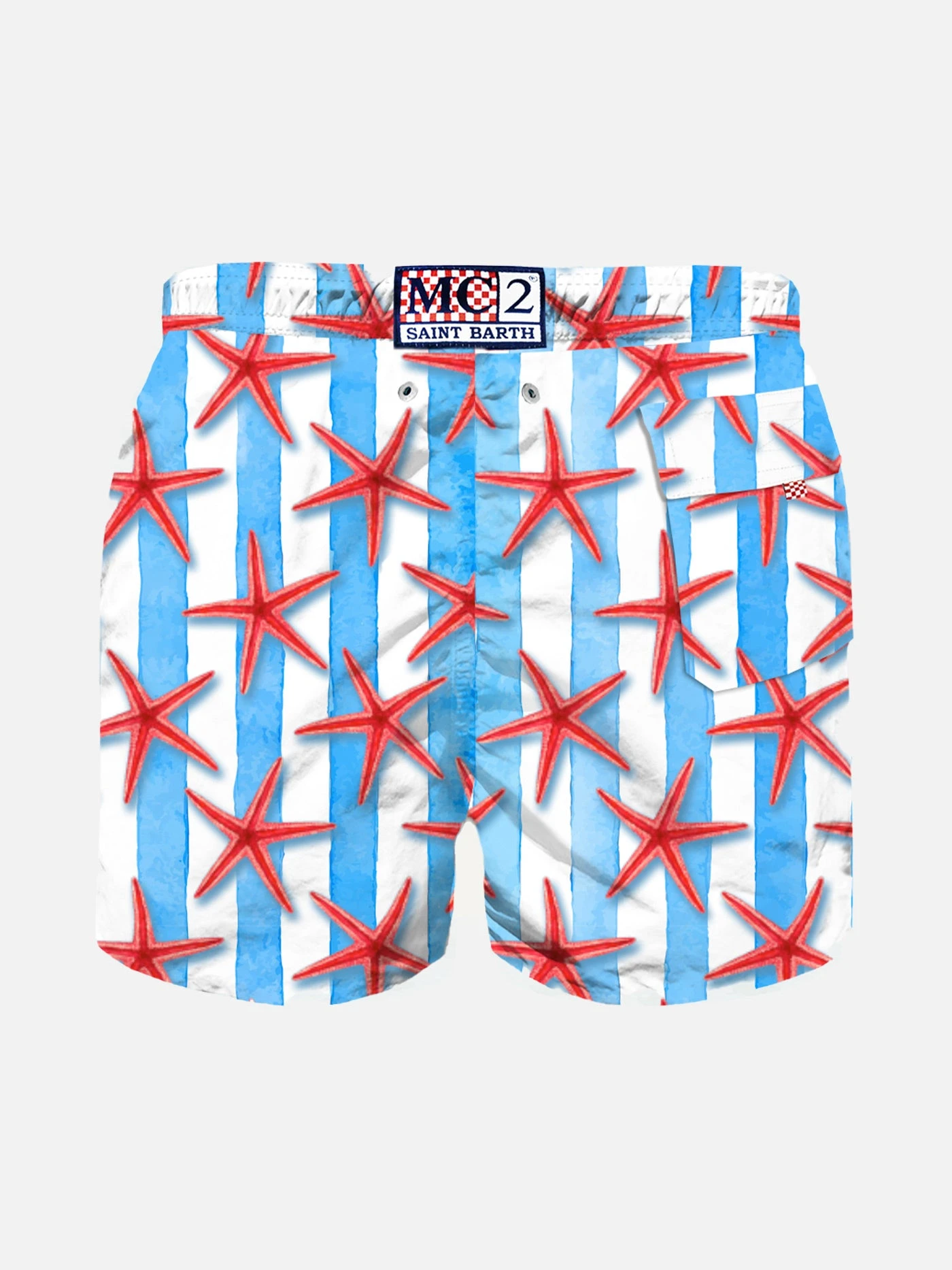 MC2 Saint Barth Boy Swim Shorts With Starfish Print 3 MC2 Saint Barth Boy Swim Shorts With Starfish Print - Image 2
