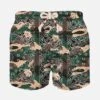 MC2 Saint Barth Boy Swim Shorts With Camouflage Bandanna Print -Swimwear Family boy swimshorts mimetic print