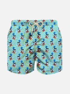 MC2 Saint Barth Boy Swim Shorts With Padel Mickey Mouse Print | DISNEY© SPECIAL EDITION