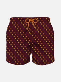 MC2 Saint Barth Boy Swim Shorts With AS Roma Print | AS ROMA SPECIAL EDITION