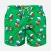 MC2 Saint Barth Boy Swim Shorts With Soccer Smurf Print | THE SMURFS SPECIAL EDITION -Swimwear Family boy swimshorts smurf soccer