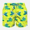 MC2 Saint Barth Boy Swim Shorts With Surfer Smurf Print | THE SMURFS SPECIAL EDITION -Swimwear Family boy swimshorts surf