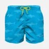 MC2 Saint Barth Boy Swim Shorts With Terry Embossed Sharks -Swimwear Family boy swimshorts terry sharks 1