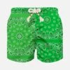 MC2 Saint Barth Boy Swim Shorts With Green Bandanna Print -Swimwear Family boy bandana green 1 contasca 136575d0 aeda 4f60 b79e 31265c162ef9