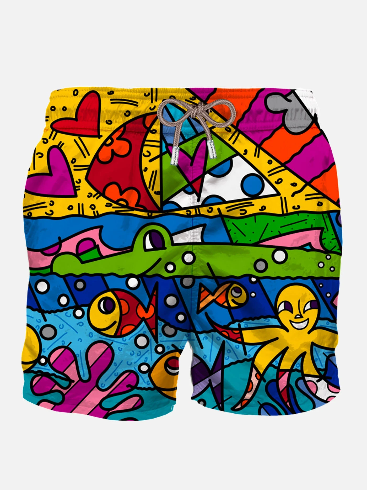 MC2 Saint Barth Man Swim Shorts With Sea World Print | ©BRITTO SPECIAL EDITION 3 MC2 Saint Barth Man Swim Shorts With Sea World Print | ©BRITTO SPECIAL EDITION