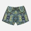 Man Swim Shorts With Paisley Print -Swimwear Family caprese blu giallo costume capri style