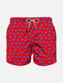 MC2 Saint Barth Boy Swim Short With Fluo Crab Print