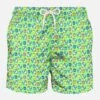 Light Fabric Man Swim Shorts Roosters Print -Swimwear Family chicken green clock swimshort1